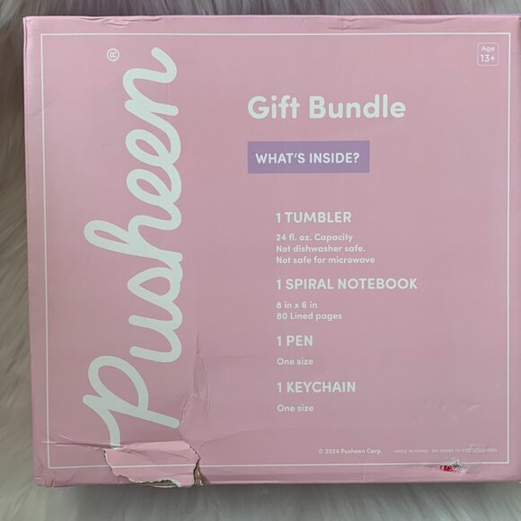 PUSHEEN CAT Tumbler/Straw, Notebook, Pen, Key Ring GIFT BUNDLE SET - Picture 4 of 4